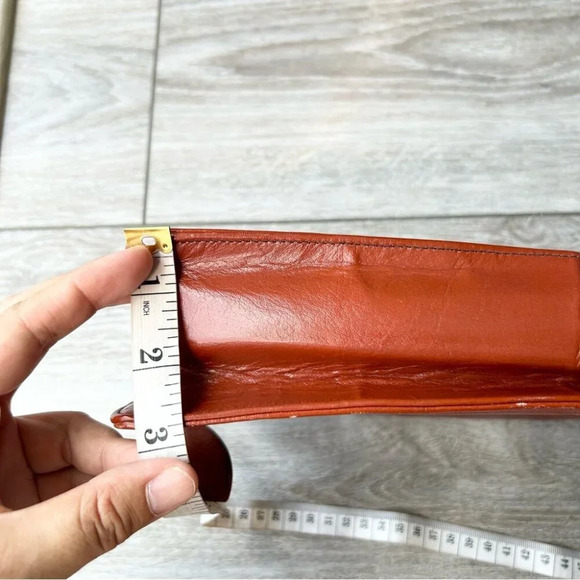 Vintage Brown  Leather Clutch Bag Made in Canada - Picture 14 of 14